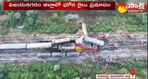 Vizianagaram Train Accident Drone Visuals 