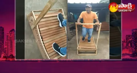 Garam Garam Varthalu Man Designs Treadmill Using Wood