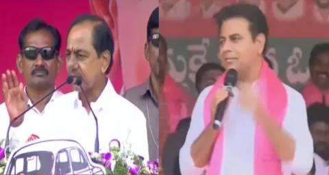 KCR And KTR Punch Dialogues On Congress Leaders