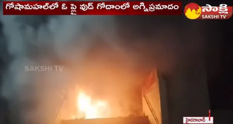 Massive Fire Breaks Out In Plywood Godown At Goshamahal Hyderabad 