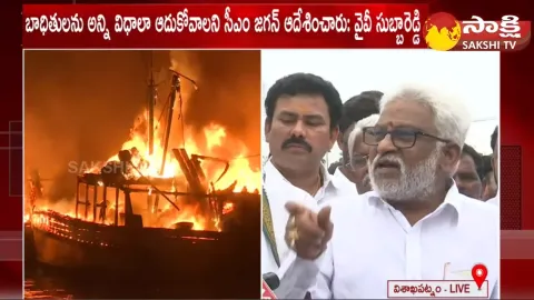 YV Subbareddy About Vizag Fishing Harbour Fire Incident