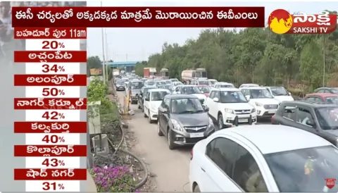 Heavy Traffic Jam In Nalgonda District Due To Telangana Assembly Elections
