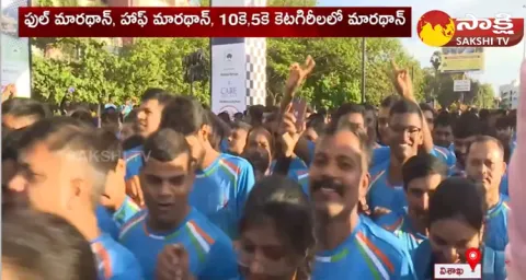 Navy Marathon At RK Beach Visakhapatnam