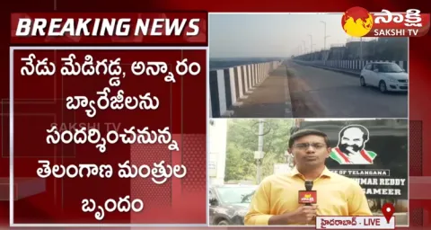 Telangana Minister Team To Visit Medigadda And Annaram Barrage
