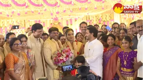 CM YS Jagan and YS Bharathi Attends Marriage In Vijayawada