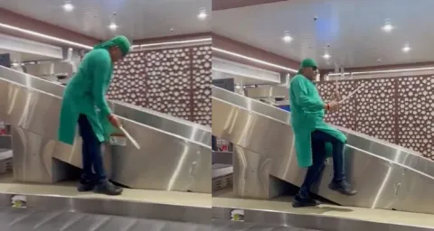 Indian Percussionist Shivamani At Cochin Airport