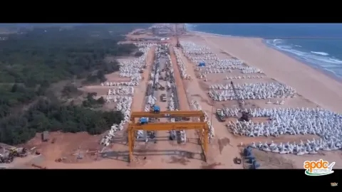 Mulapet Port Construction Works in Andhra Pradesh
