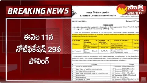 EC Released Telangana MLA Quota MLC By Election Schedule