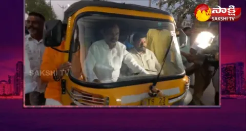 MP Bandi Sanjay Drives Auto