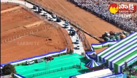 CM YS Jagan Highlight Visuals At Raptadu Public Meeting