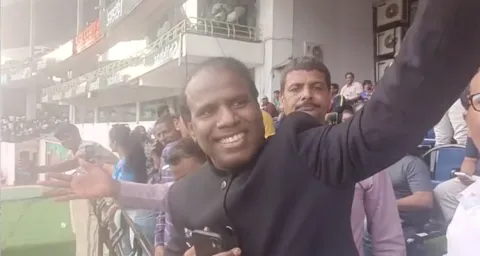 KA Paul In Cricket Stadium At Vishakapatnam 