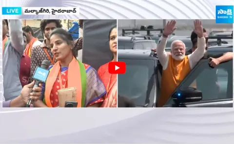 BJP Activists Ready for PM Modis Road Show at Malkajgiri Hyderabad 