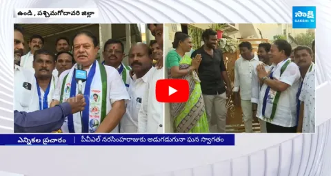 YSRCP Candidate PVL Narasimharaju Election Campaign In Undi
