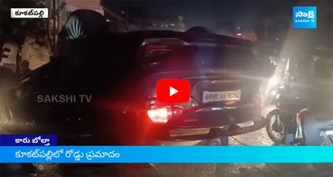 Car Accident In Kukatpally Hyderaba City 