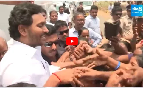 CM YS Jagan Road Show Visuals At Ganapavaram Eluru District