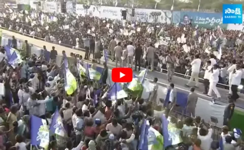 CM YS Jagan Ramp Walk At Naidupeta Public Meeting