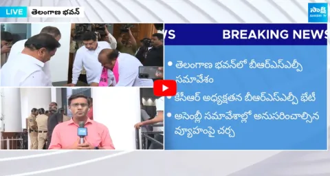 KCR Holds BRSLP Meeting with MLAs at Telangana Bhavan