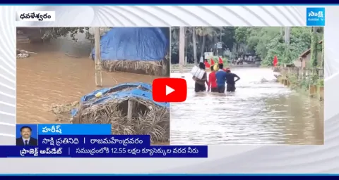 Godavari Floods At Dhavaleswaram