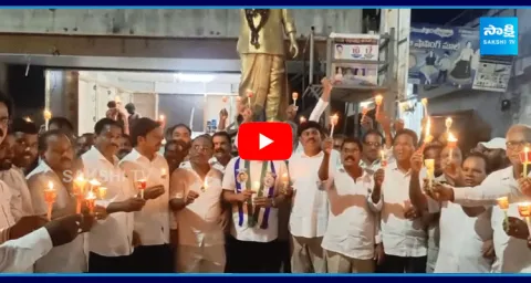 YSRCP Leaders Candle Rally At Vijayawada Over Ambedkar Statue Attack 