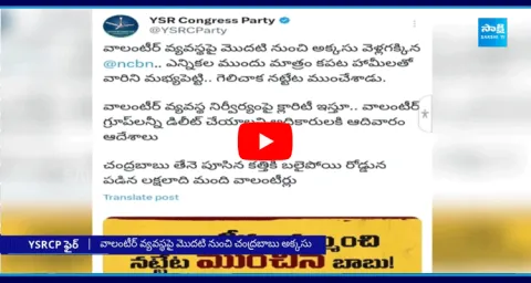 YSRCP Tweet On Chandrababu Cheated Volunteers