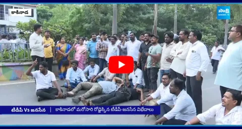 Kakinada TDP Leaders Protest Against Janasena MP Uday Srinivas