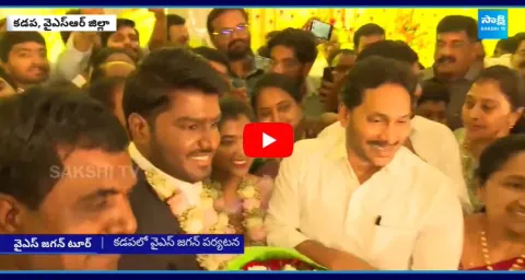 YS Jagan Attends MLC Ramachandra Reddy Son Wedding Reception In Kadapa 