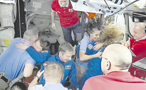 Sunita Williams Welcomes New Crew as SpaceX Capsule Docks at ISS