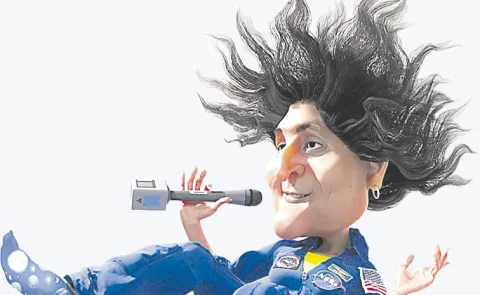 Why do female astronauts Sunita Williams keep their hair open in space