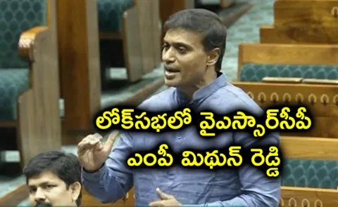YSRCP MP Mithun Reddy Raised Polavaram, Vizag Plant Issues In Lok sabha