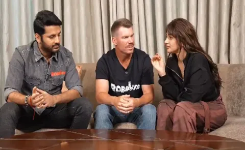 David Warner Learns Telugu Language Before Robinhood Pre Release Event