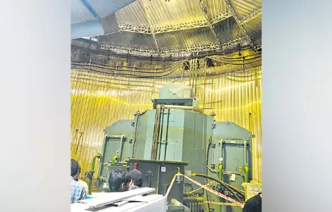 Another break in the release of water from Devannapet pump house into Dharmasagar lake
