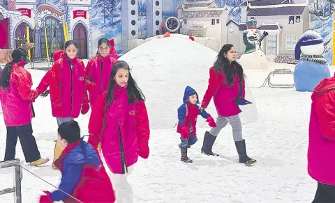 Winter thrills with a snow theme In Hyderabad