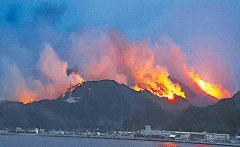 South Korea and Japan race to battle wildfires