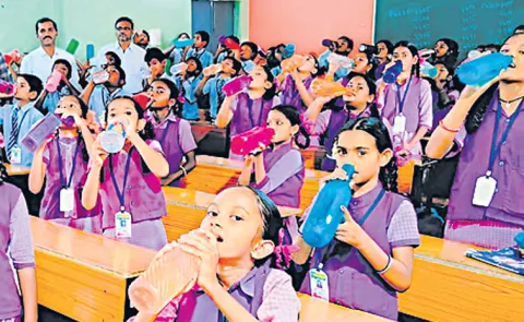 Andhra Pradesh Govt schools implement water bell initiative