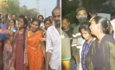 Building Construction Collapses In Bhadradri Victims Protest