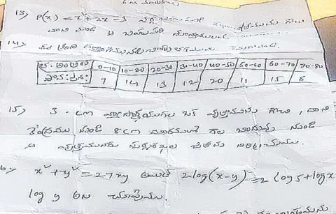 Questions from the maths paper are also circulating on social media