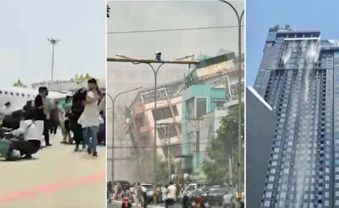 Myanmar Earthquake Latest Video of Buildings Swaying