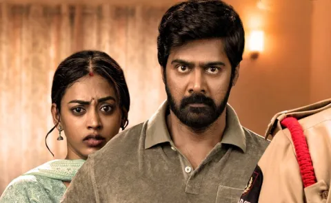 Naveen Chandra and Kamakshi Bhaskarla Show Time Movie poster Release