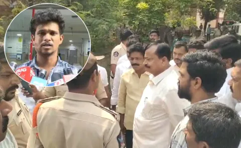 TDP MP BK Parthasarathi Protested By YSRCP Lingamaiah Son