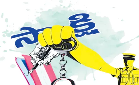 Chandrababu TDP coalition govt Fake Case On Sakshi Editor Dhanunjay Reddy