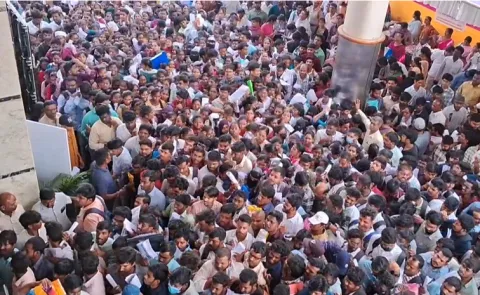 Stampede At Warangal Mega Job Fair