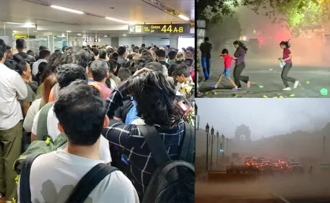 Delhi Dust Storm Effect 205 Flights Delayed
