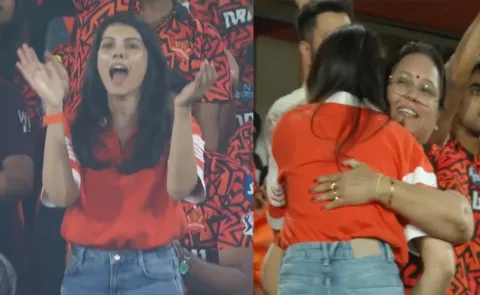 Kavya Maran Hugs Abhishek Sharma Mother After His Century Video Goes Viral