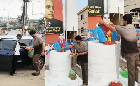 Vijay Tribute Ambedkar On His Birth Anniversary, Video Goes Viral