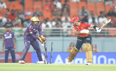 Varun Chakaravarthy breaches Glenn Maxwell
