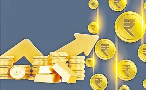 gold touches life time high at rs 96450