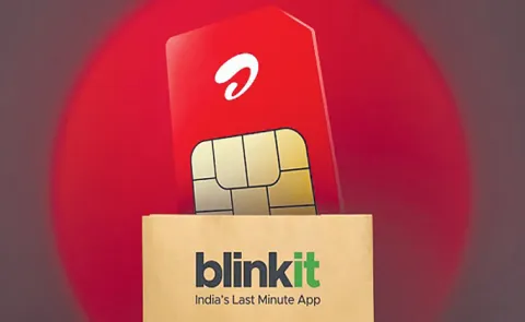 Airtel partnered with Blinkit to offer 10 minute SIM card home delivery