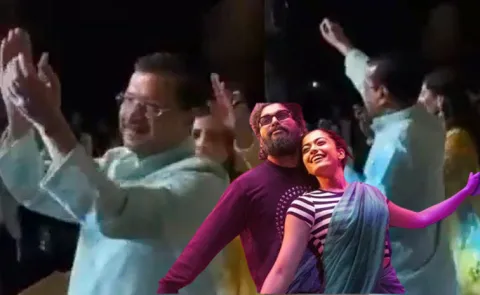Kejriwal Tuns into Pushpa Raj Mode Dance With Wife At Daughter Wedding Event