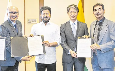 Telangana govt inks Rs 10500 crore MoU with Japanese IT firms during CM Revanth visit