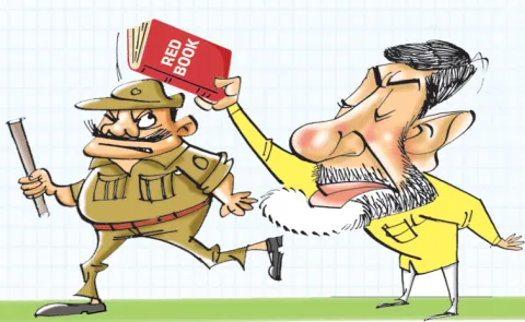Chandrababu Coalition govt Redbook conspiracy On 